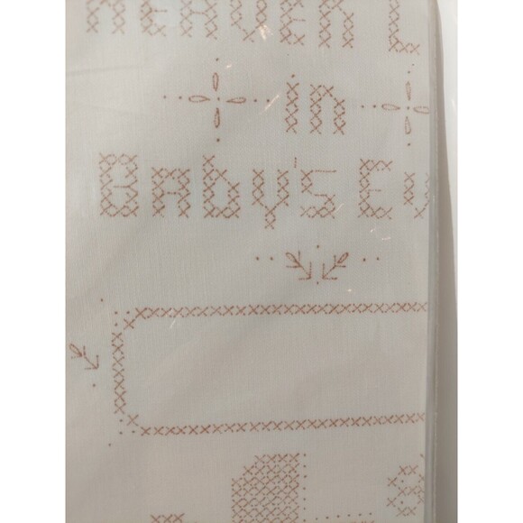 Current Hearts N Flowers Cross Stitch Kit 7154-9 Baby Birth 11" x 14" 1983 VTG - Picture 9 of 9